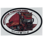 Bild zeigt Aufkleber Heinrichs Thermoliner Cartoon Truck
